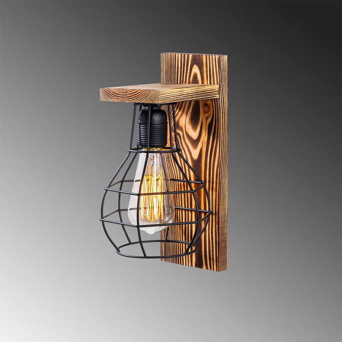 Opviq Erebos - 121-A Lámpara de pared de madera